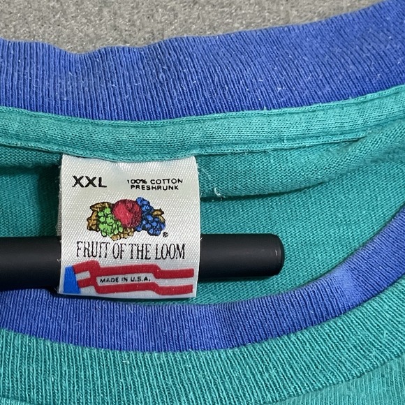 Fruit of the Loom Other - Vtg Fruit Of The Loom T Shirt  XXL Mens Made In USA Ringer Double Layer WORN 90s